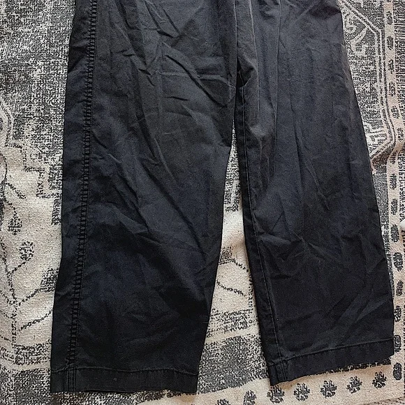 VTG 90s Black Wide Legged Versatile Pants with Embroidered Seams: Size MP - Picture 4 of 5